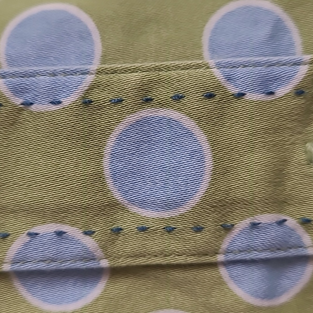 Tabi Green Polka Dot Button-Up Shirt Small Petir - Picture 5 of 7